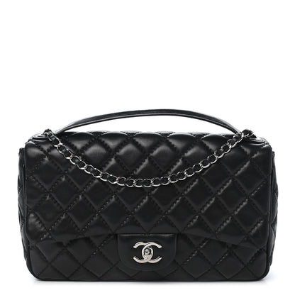 Chanel Lambskin Quilted Jumbo Easy Carry Flap Black 1 of 9