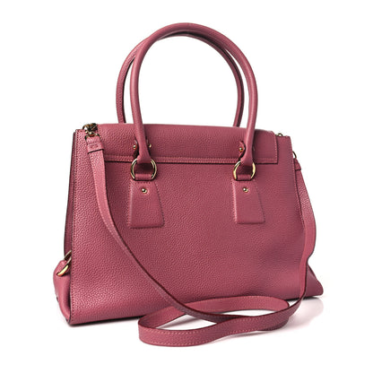 Salvatore Ferragamo Calfskin Lotty Satchel Griotte 3 of 12
