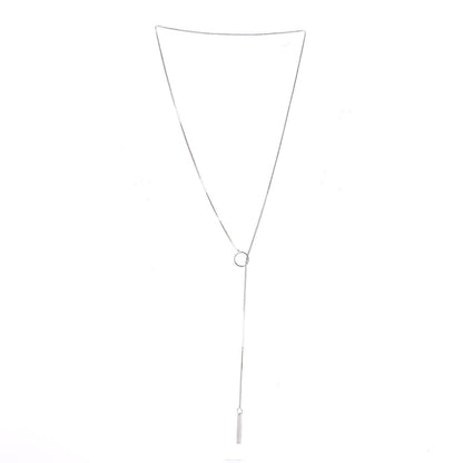 Gucci 18K White Gold 20mm Lariat Necklace 3 of 5