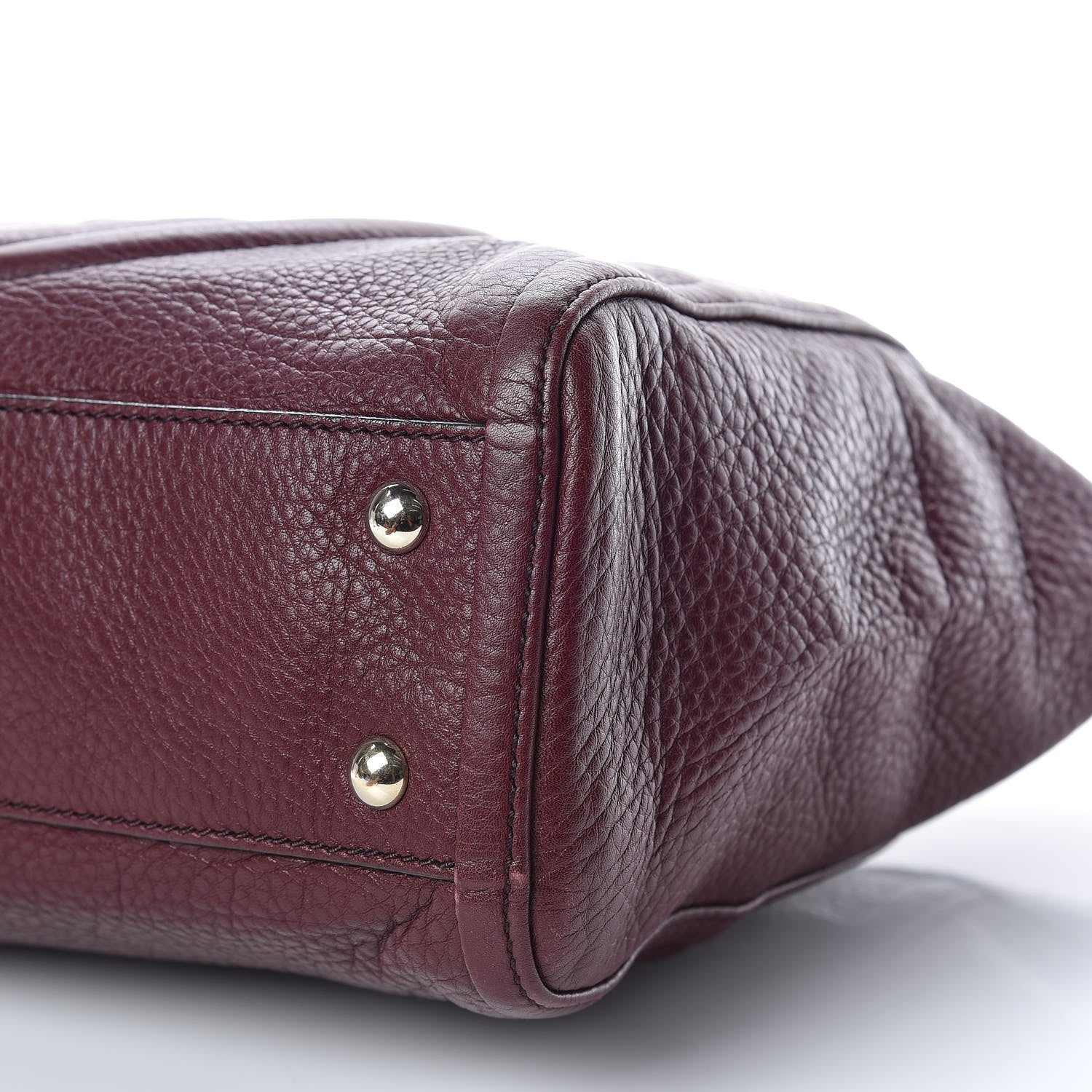 Gucci Pebbled Calfskin Small Soho Top Handle Bag Burgundy 9 of 14