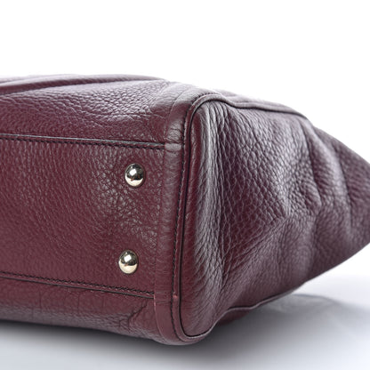 Gucci Pebbled Calfskin Small Soho Top Handle Bag Burgundy 9 of 14