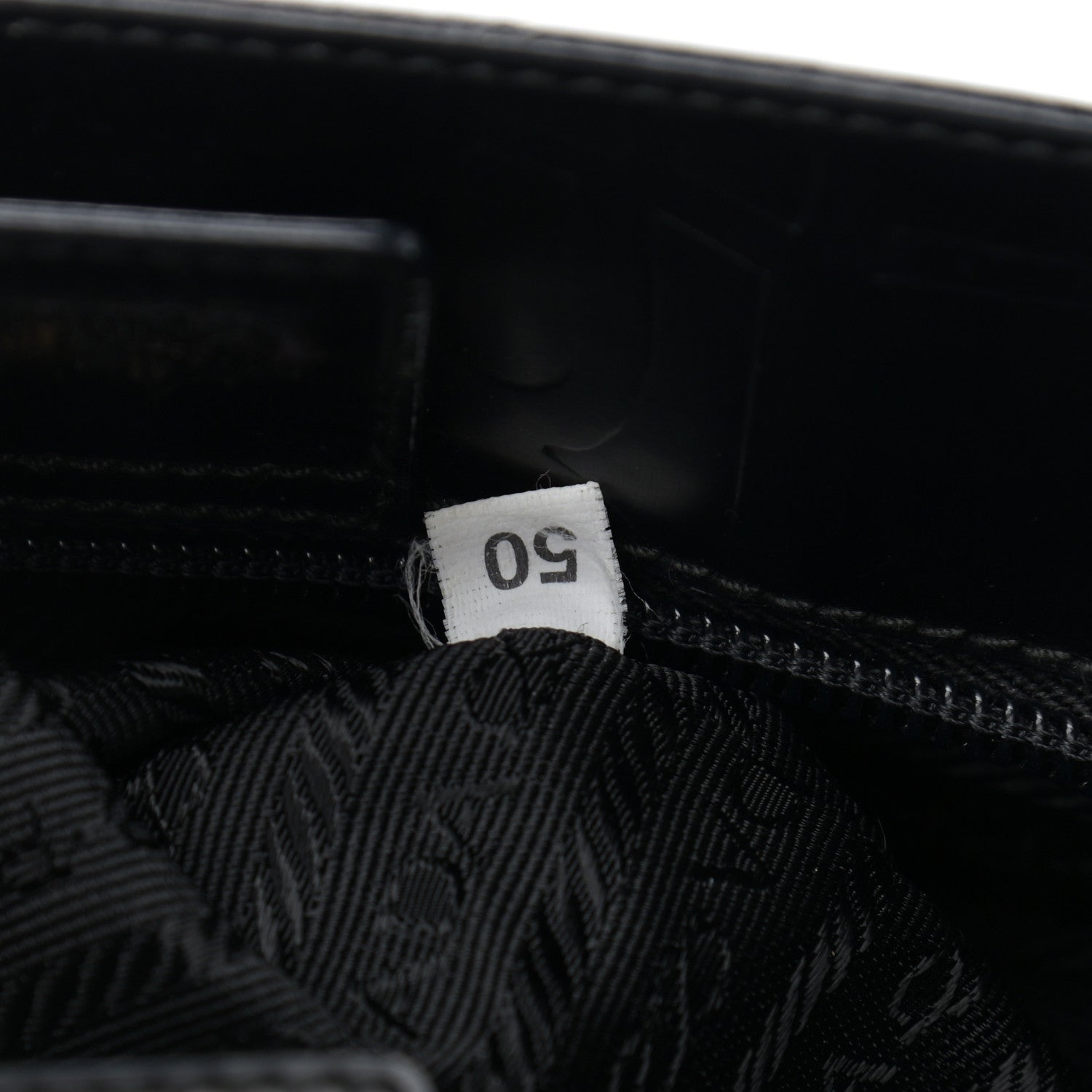 Prada Calfskin Embossed Shoulder Bag Black 7 of 12