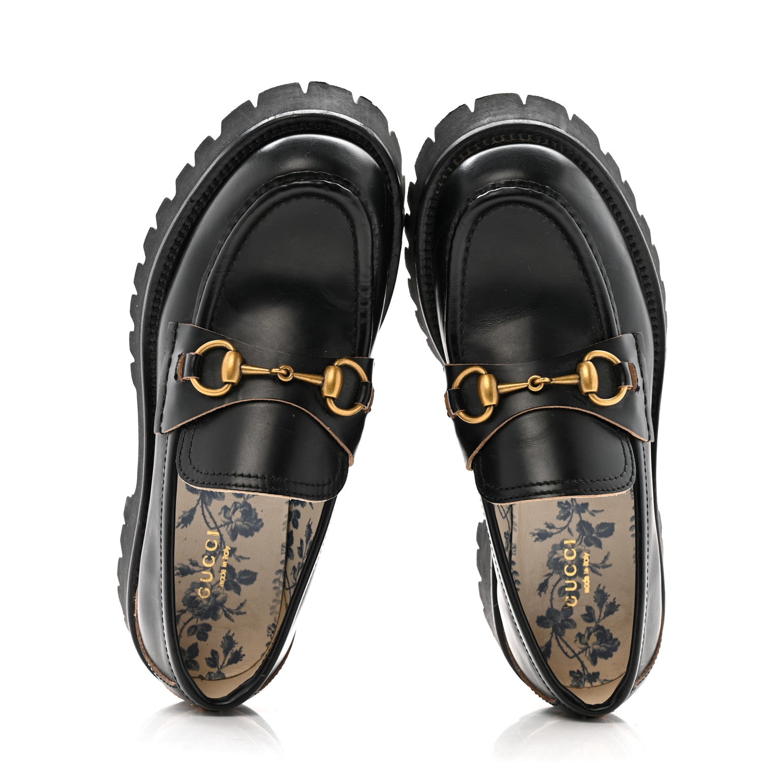 Gucci Cordovan Lux Womens Harald Horsebit 25mm Platform Loafers 40 Black 37.5 Black 3 of 13