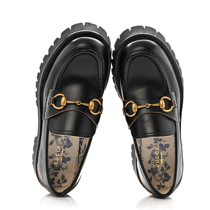 Gucci Cordovan Lux Womens Harald Horsebit 25mm Platform Loafers 40 Black 37.5 Black 3 of 13