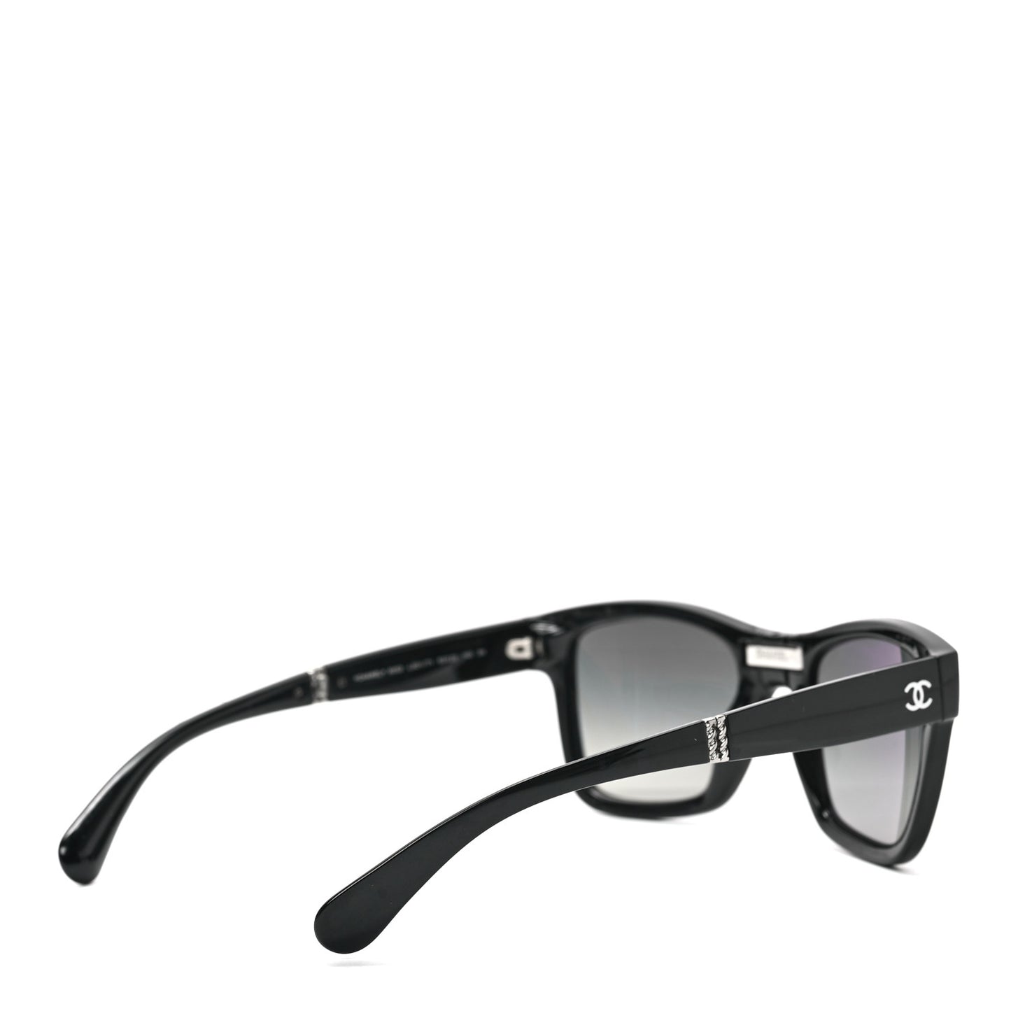 Acetate Metal Square Folding Sunglasses 6053 Black