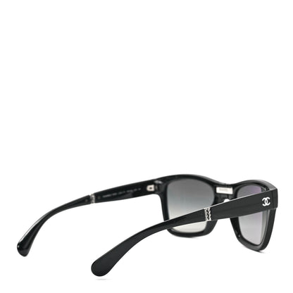 Chanel Acetate Metal Square Folding Sunglasses 6053 Black 4 of 7