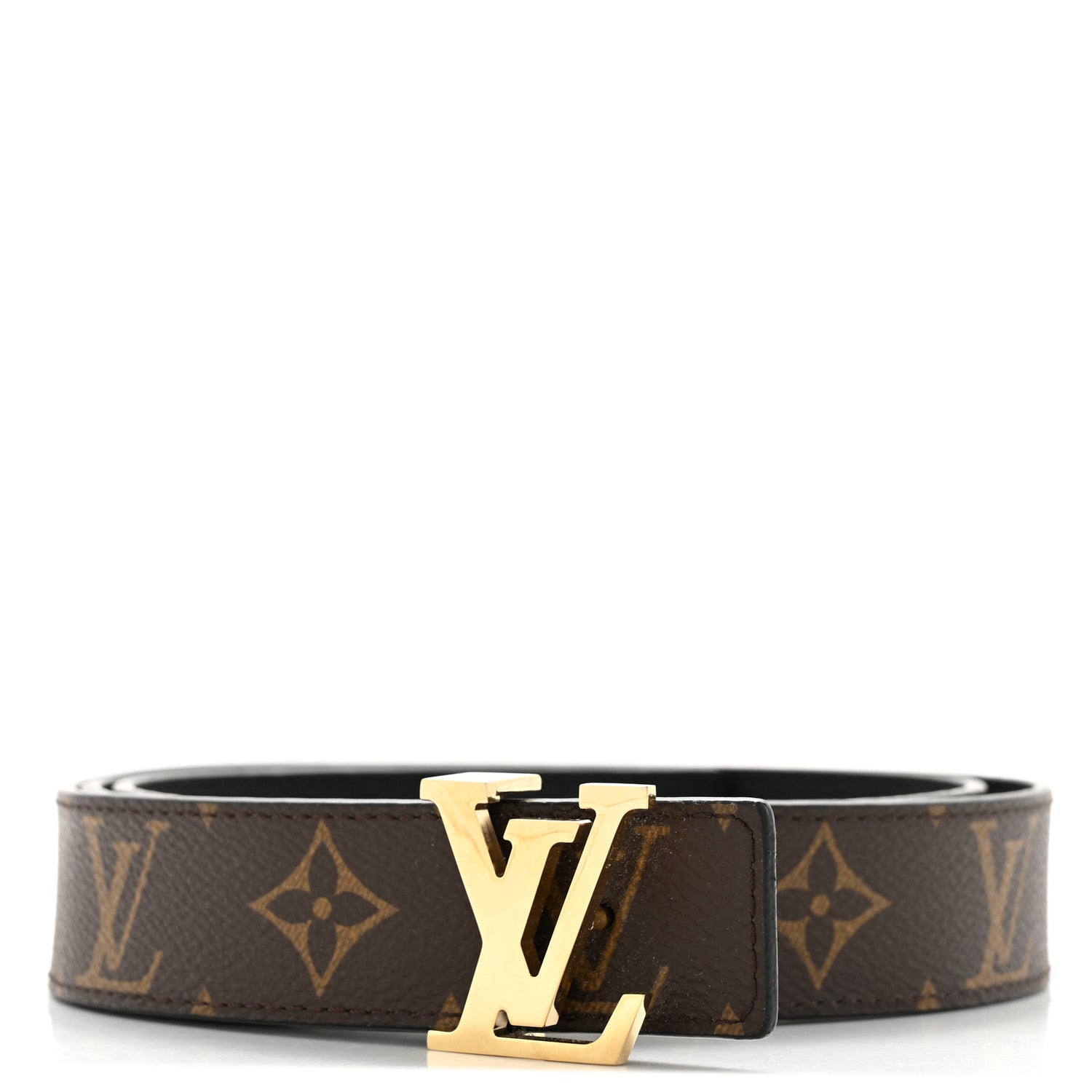 Louis Vuitton Calfskin Monogram 30mm LV Initiales Reversible Belt 100 40 Black 2 of 14