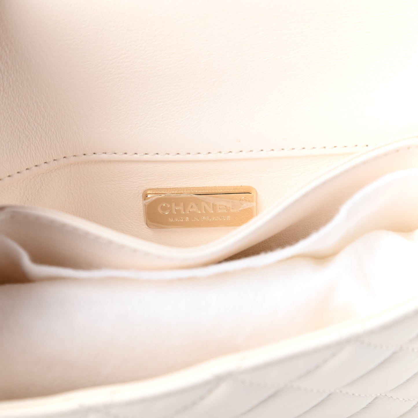 Fur Top Handle Flap White