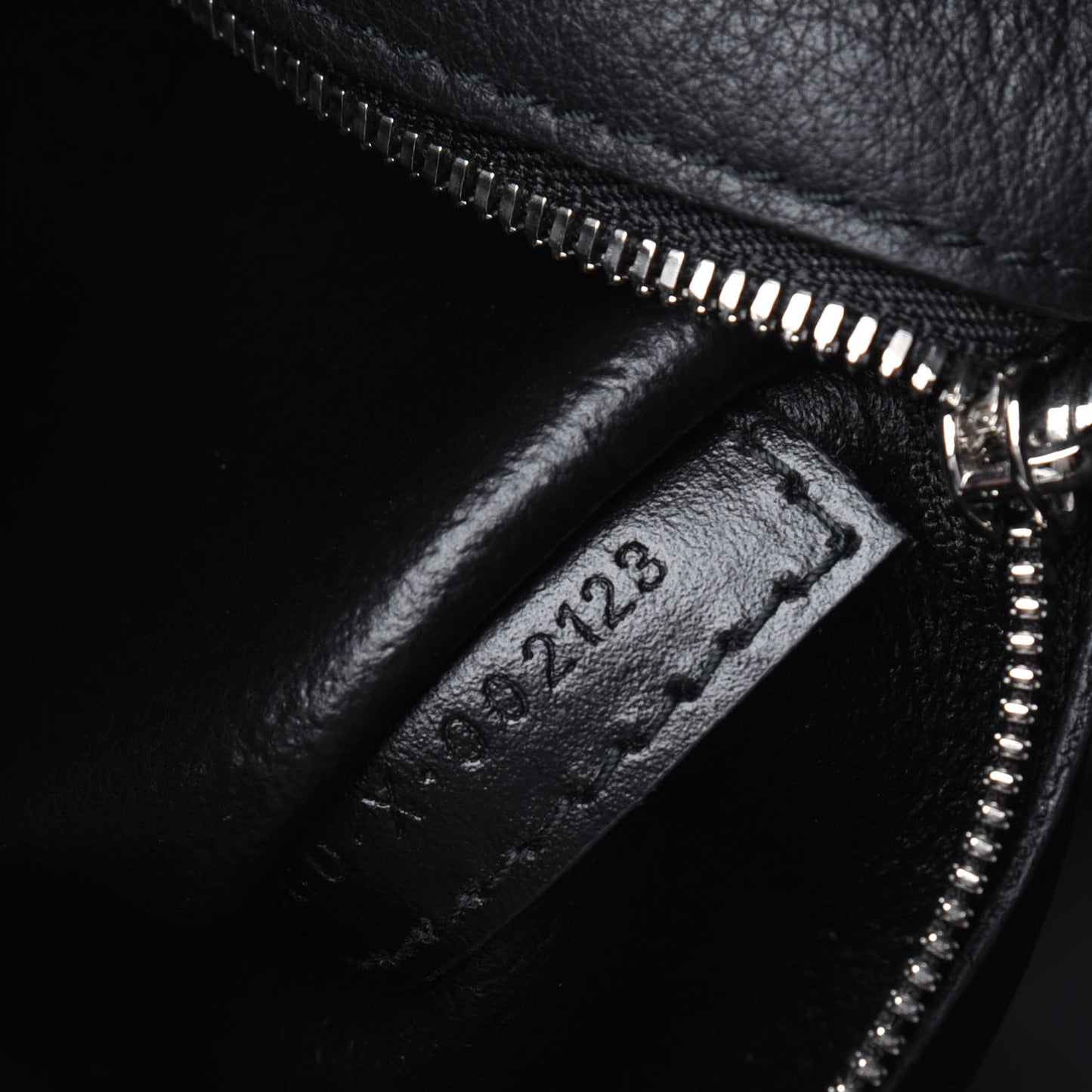 Metallic Goatskin Logo XXS Everyday Tote Argent Black