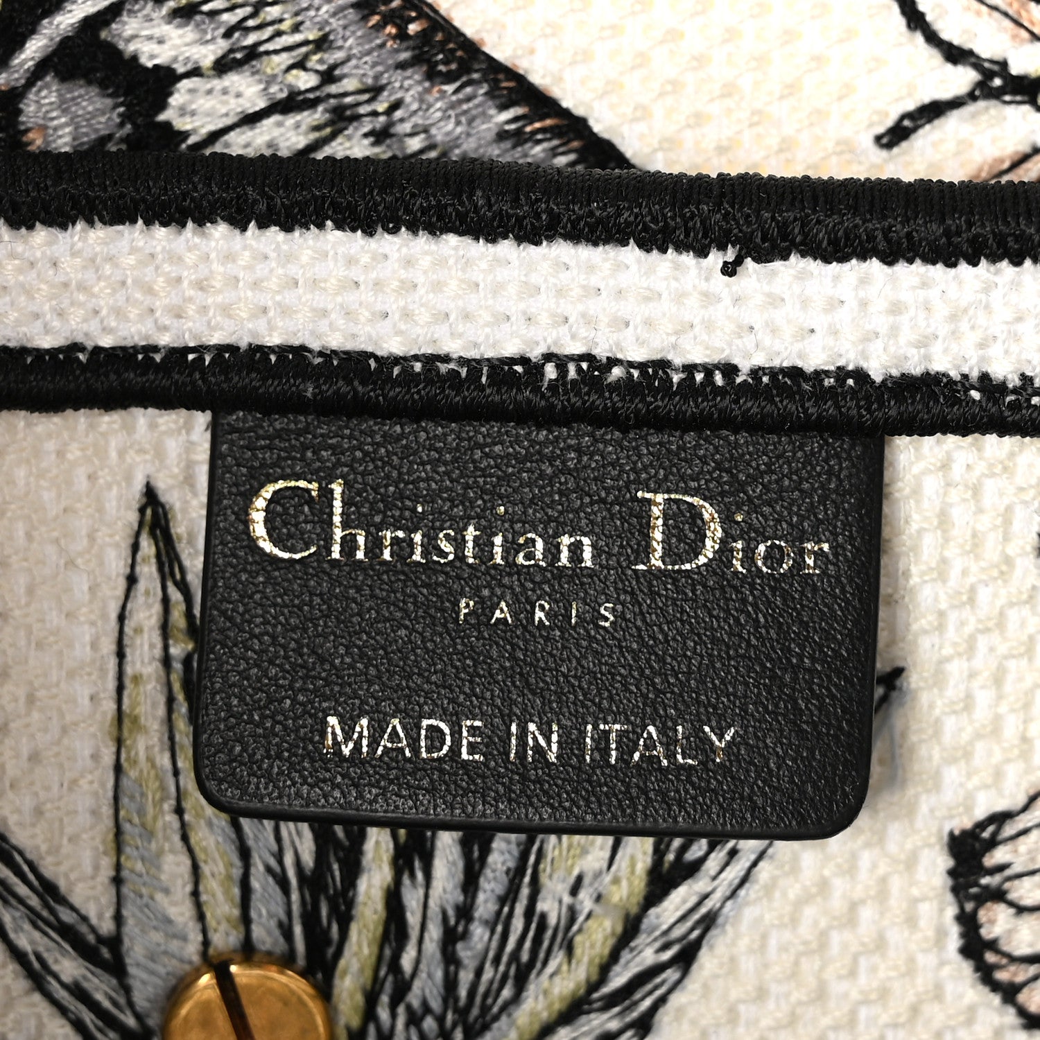 Christian Dior Canvas Toile Mexico Embroidery Saddle Bag White Multicolor 6 of 10