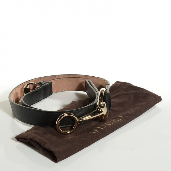 Gucci Calfskin Round Buckle Horsebit Selleria Belt Black 90 36 4 of 10