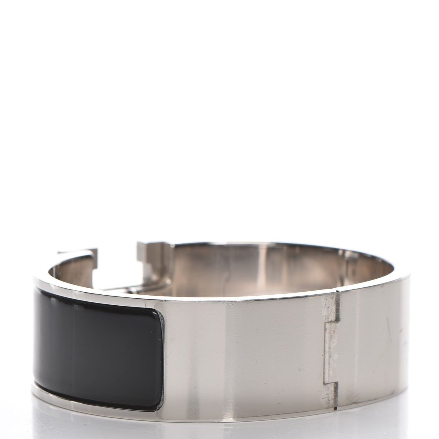 Enamel Wide Clic Clac H Bracelet GM Black