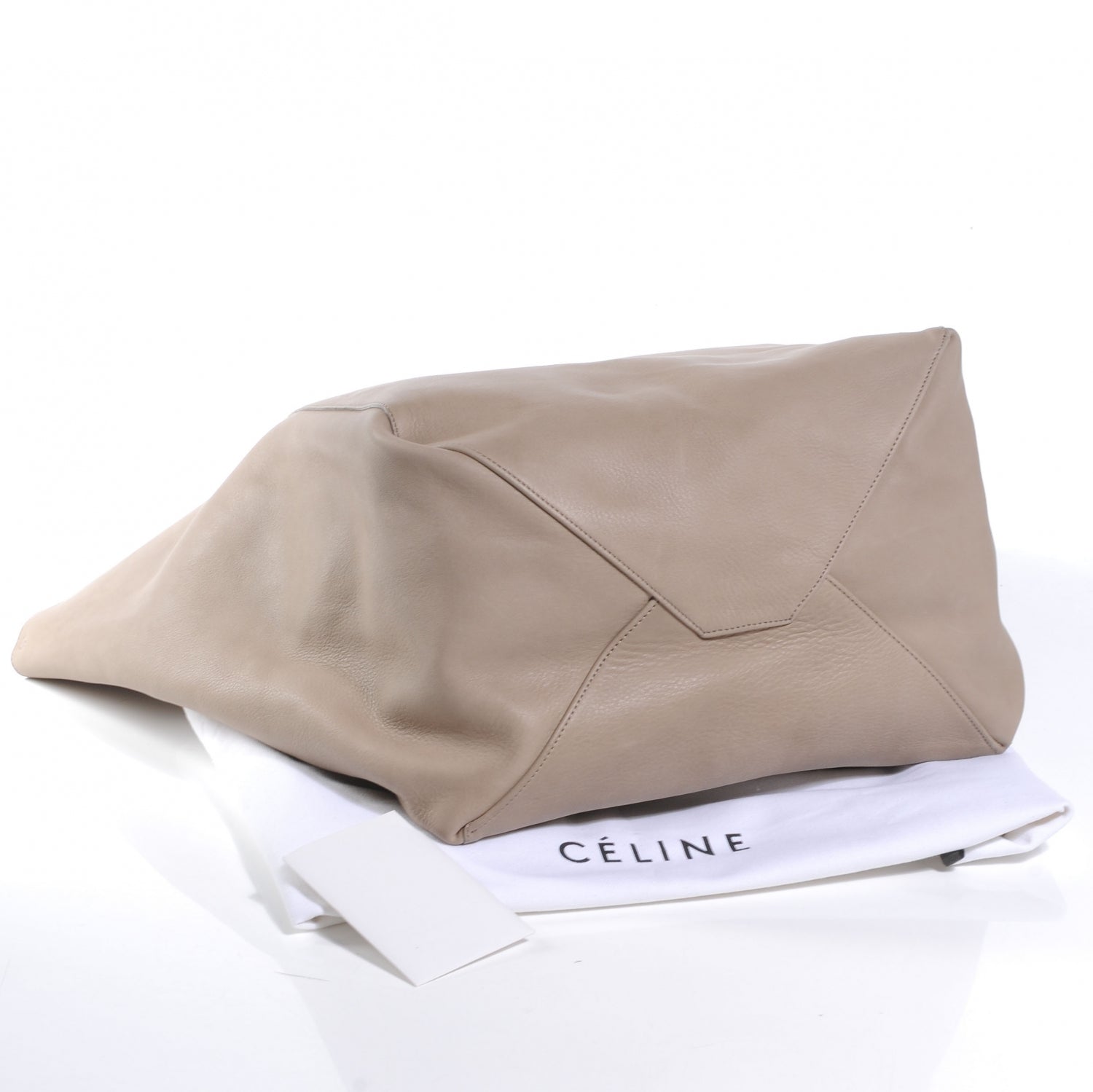 Celine Leather Large Horizontal Cabas Phantom Taupe 4 of 7