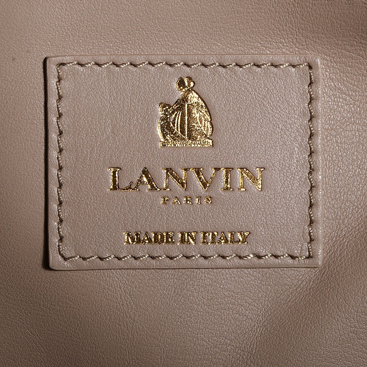 Lanvin Calfskin Fringe Shopping Tote Beige 6 of 7