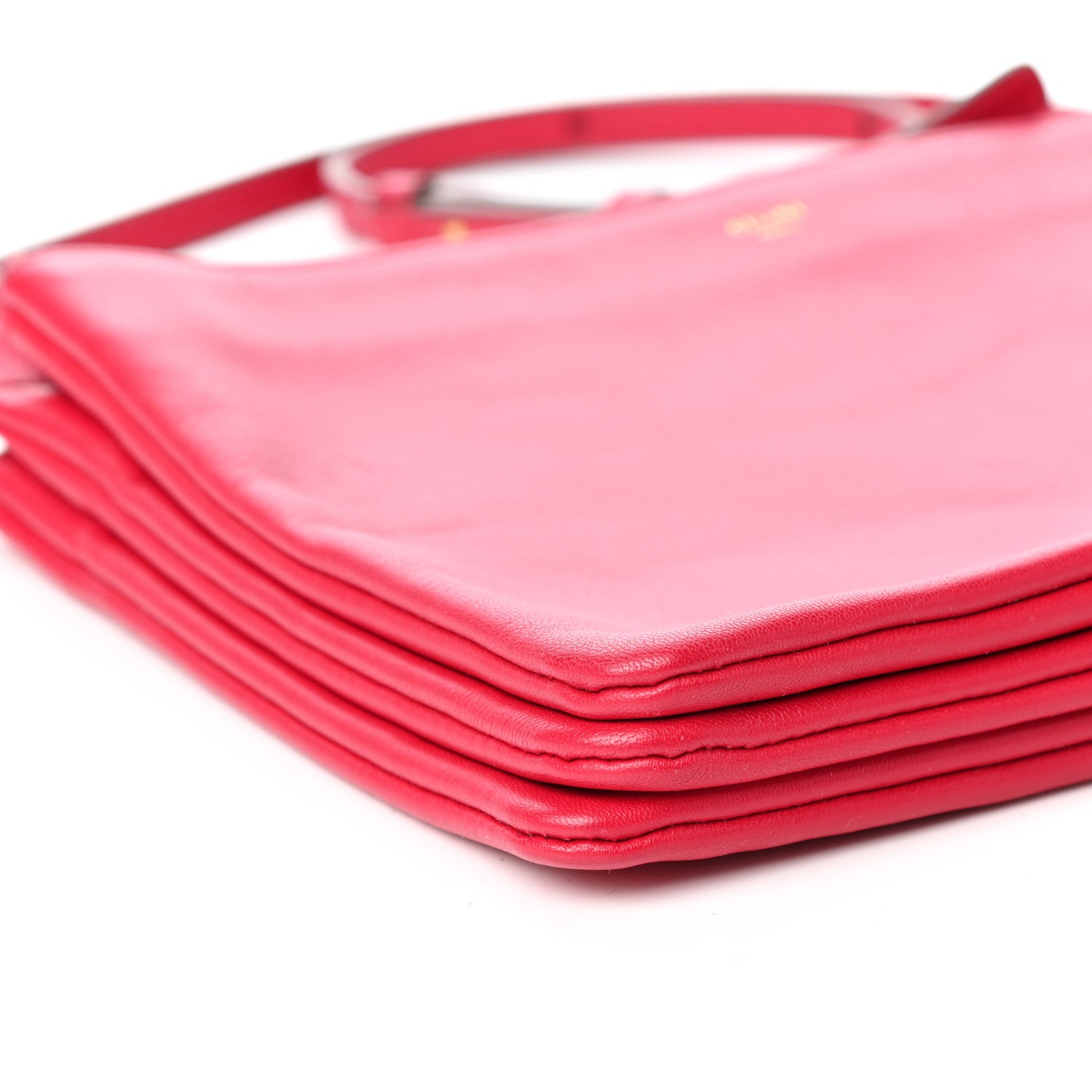 Celine Lambskin Large Trio Crossbody Bag Fuchsia 7 of 8