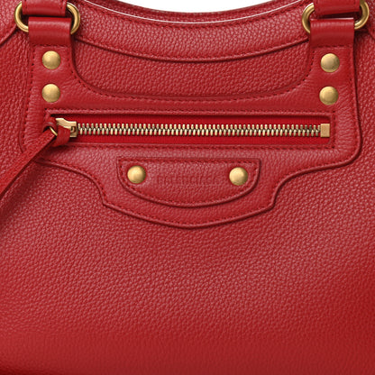 Balenciaga Grained Calfskin Neo Classic Gold Hardware S City Medium Red 7 of 11