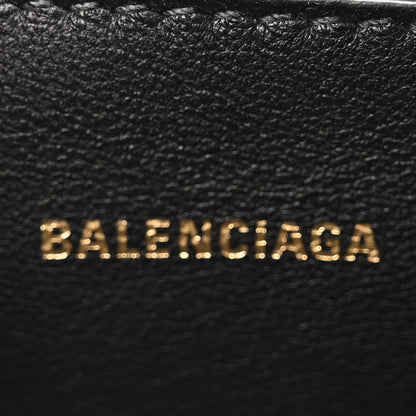 Balenciaga Shiny Super Supple Calfskin Crocodile Embossed Medium XX Flap Bag Black 6 of 11