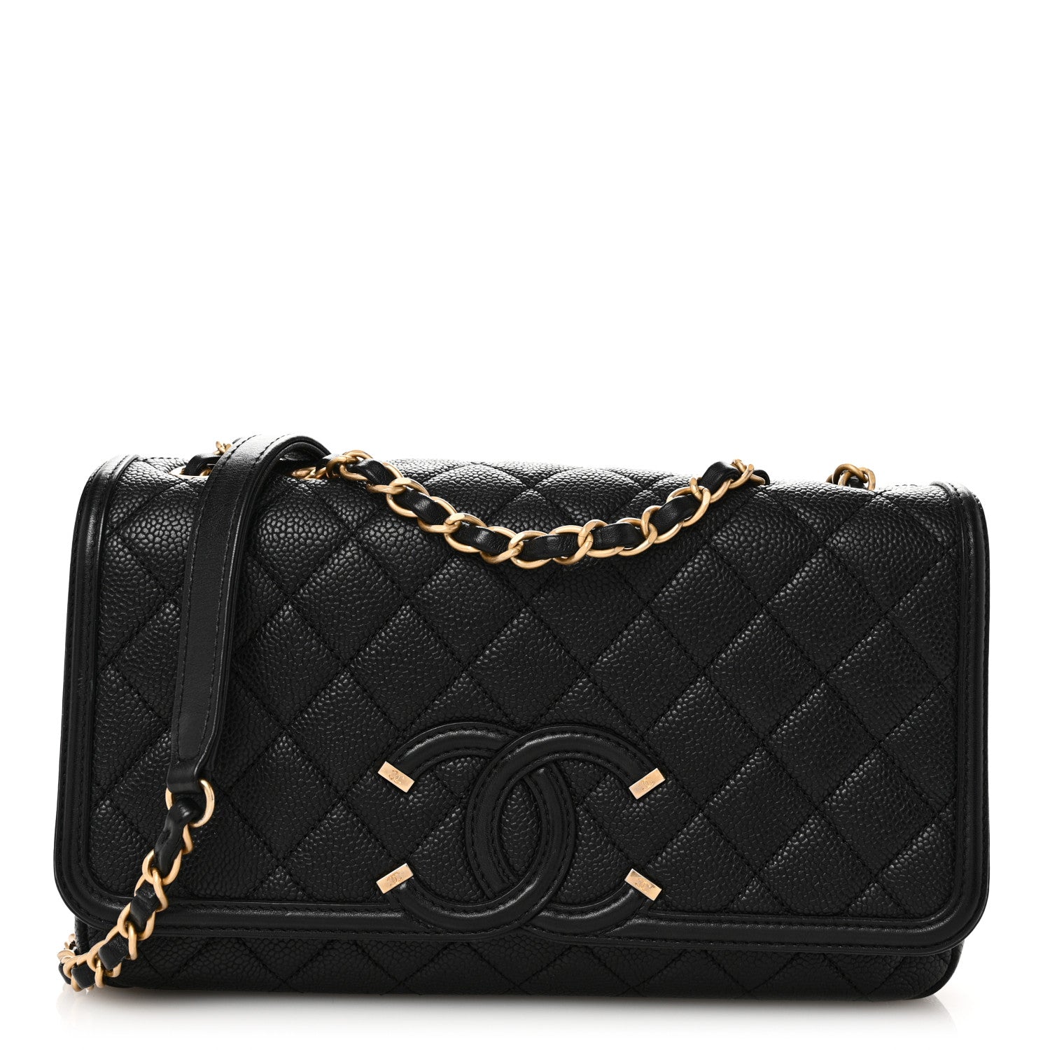 Chanel Caviar Quilted Medium CC Filigree Flap Black 1 of 10