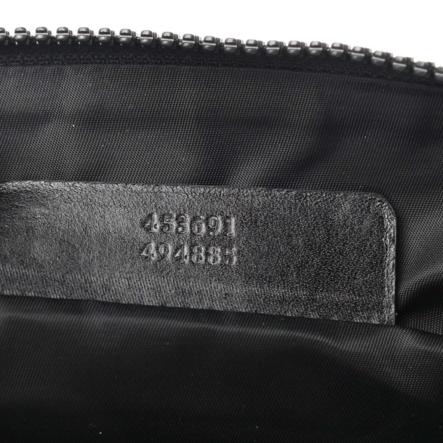 Calfskin Studded Unio Jack Skull Zipped Pouch Black