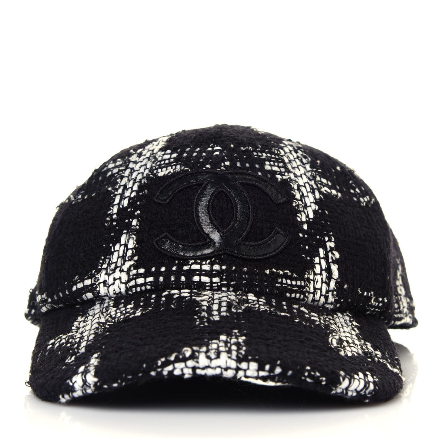 Tweed Cap Hat L Black White