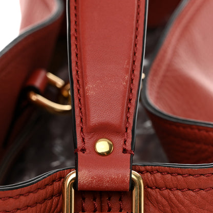 Burberry Canvas Mega Check Medium Ashby Tassel Hobo Cinnamon Red 14 of 15