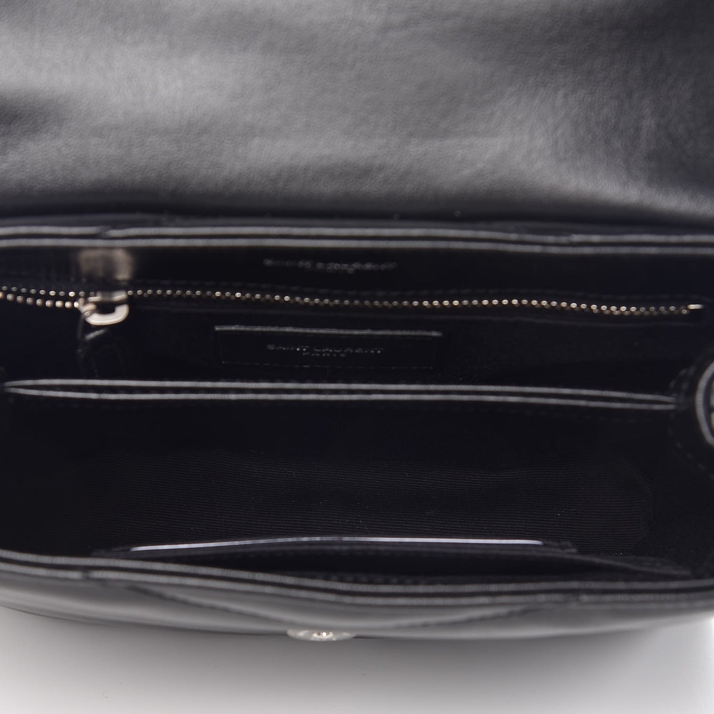 Calfskin Y Quilted Monogram Toy Loulou Crossbody Bag Black