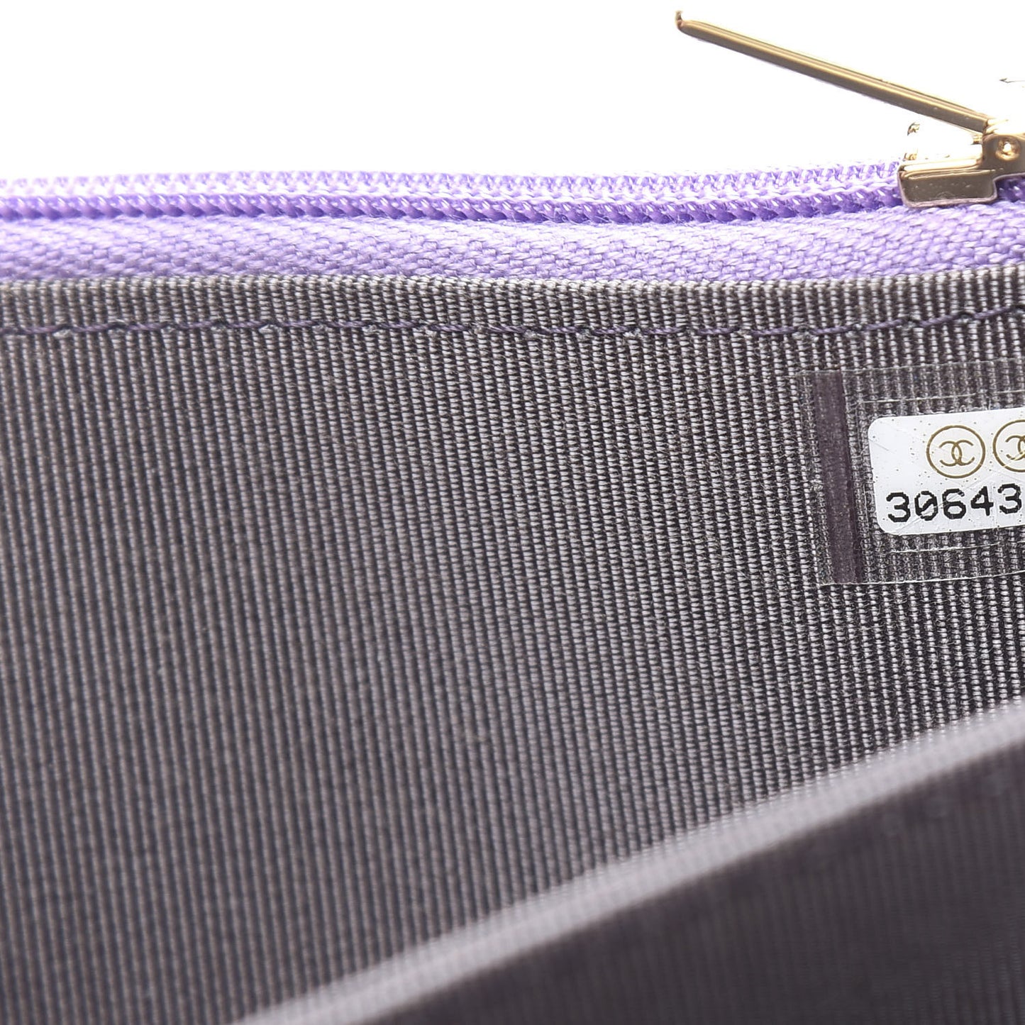 Iridescent Lambskin Quilted Mini Wallet On Chain WOC Purple