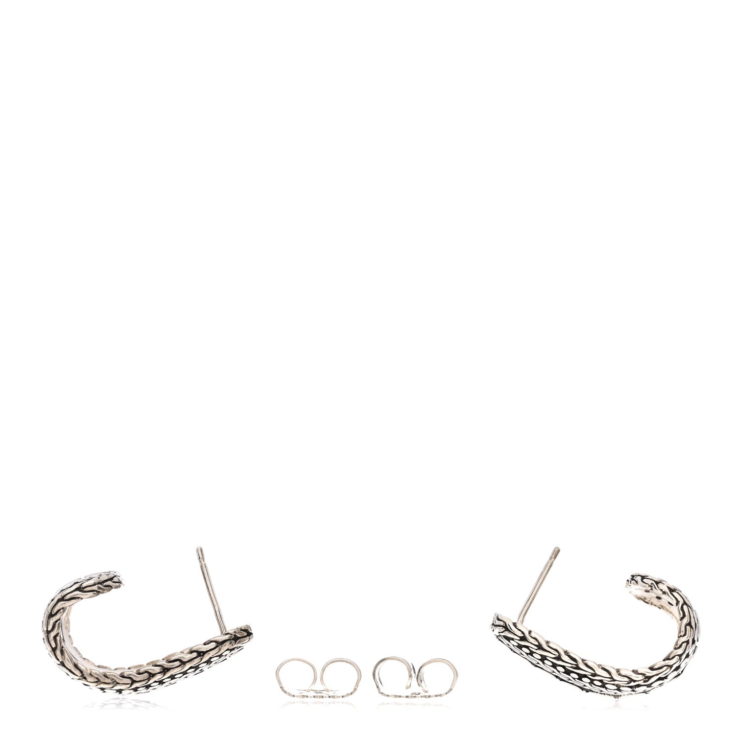 Sterling Silver Dot Nuansa J Hoop Earrings