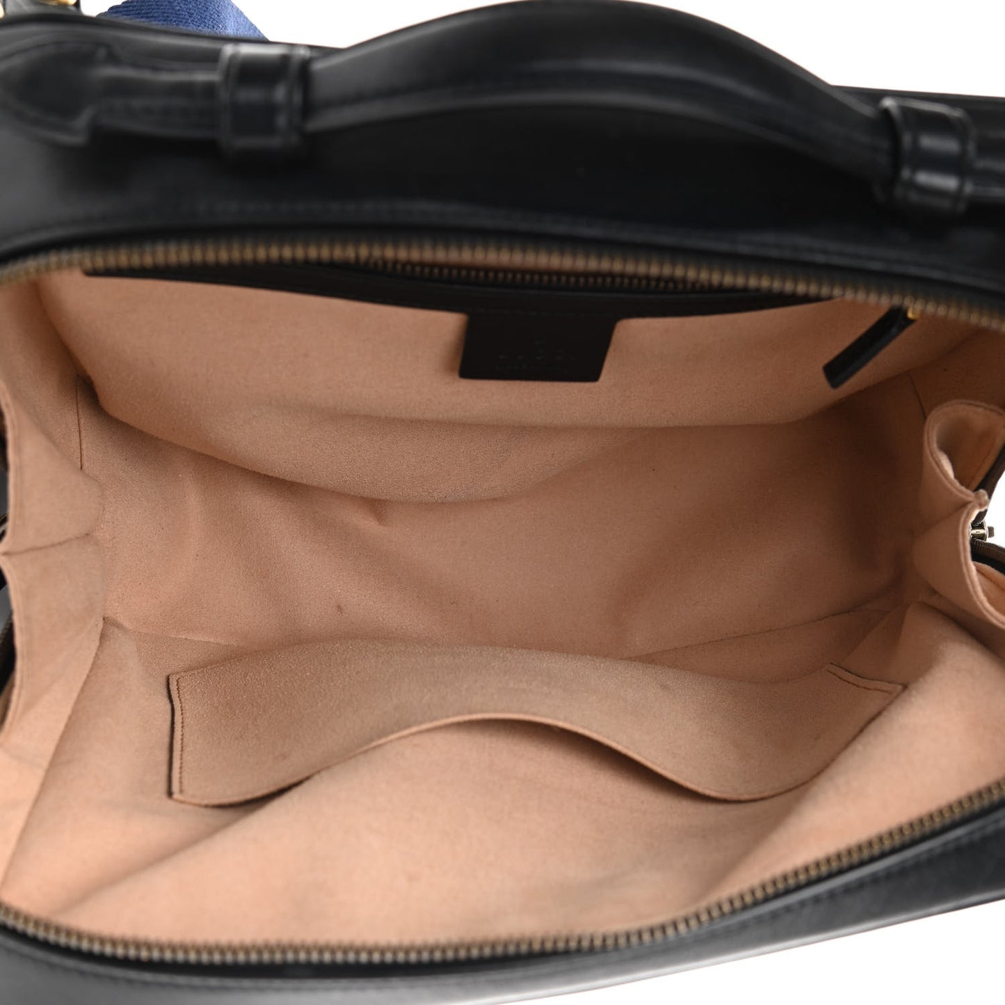 Calfskin Matelasse Sylvie Web Small GG Marmont Top Handle Shoulder Bag Black