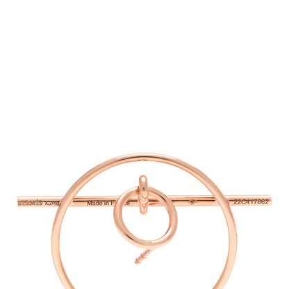 Hermes 18K Rose Gold PM Loop Earrings 4 of 5
