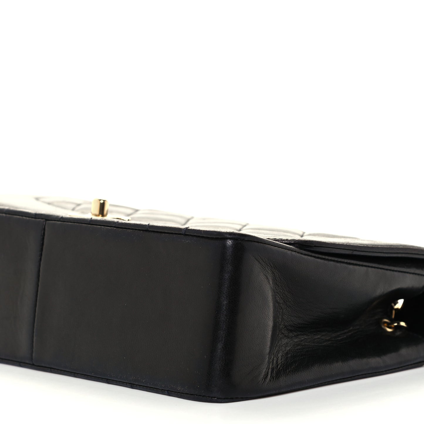 Lambskin Quilted Small Single Flap Black