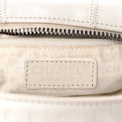 Chanel Caviar Square Stitched Bag White 5 of 10