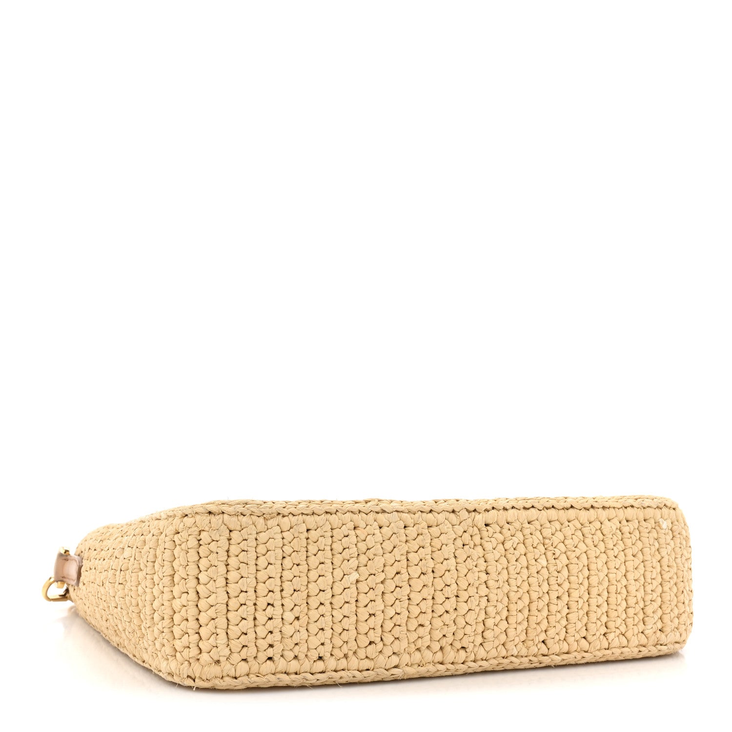 Prada Yarn Raffia Effect Crochet Re-Edition 2005 Shoulder Bag Naturale 4 of 12