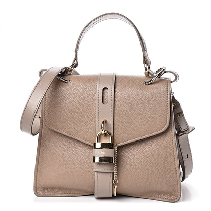 Chloe Shiny Grained Calfskin Medium Aby Day Shoulder Bag Motty Grey 1 of 10