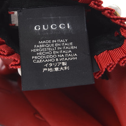 Gucci Nappa Pearl Gloves 8 Red 4 of 5