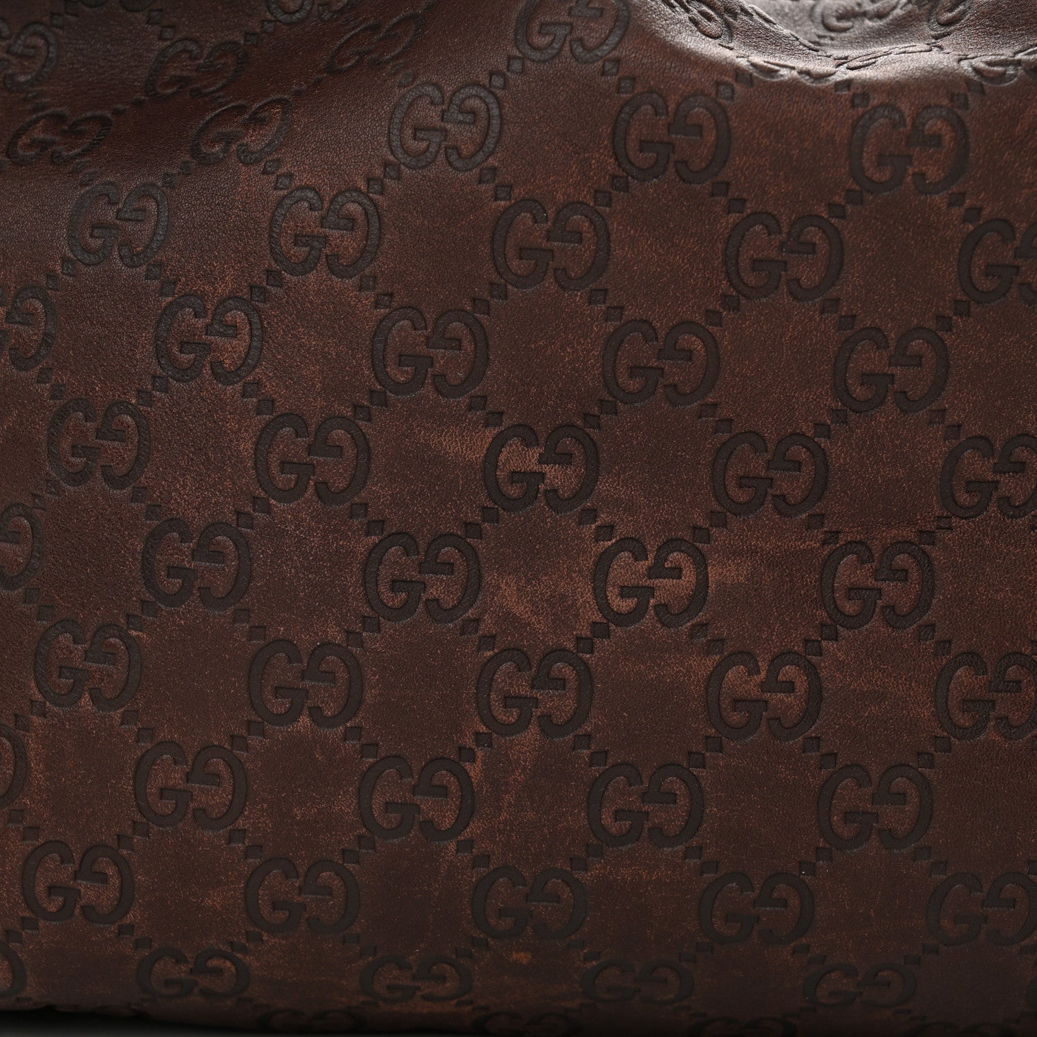 Gucci Guccissima Medium Horsebit Chain Hobo Dark Brown 12 of 14