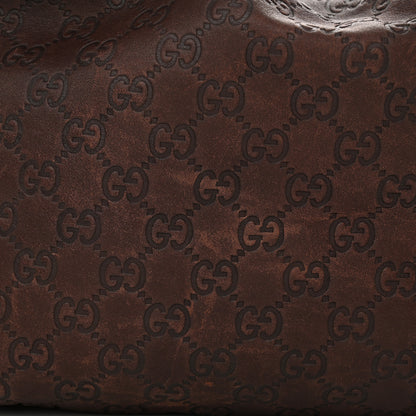 Gucci Guccissima Medium Horsebit Chain Hobo Dark Brown 12 of 14