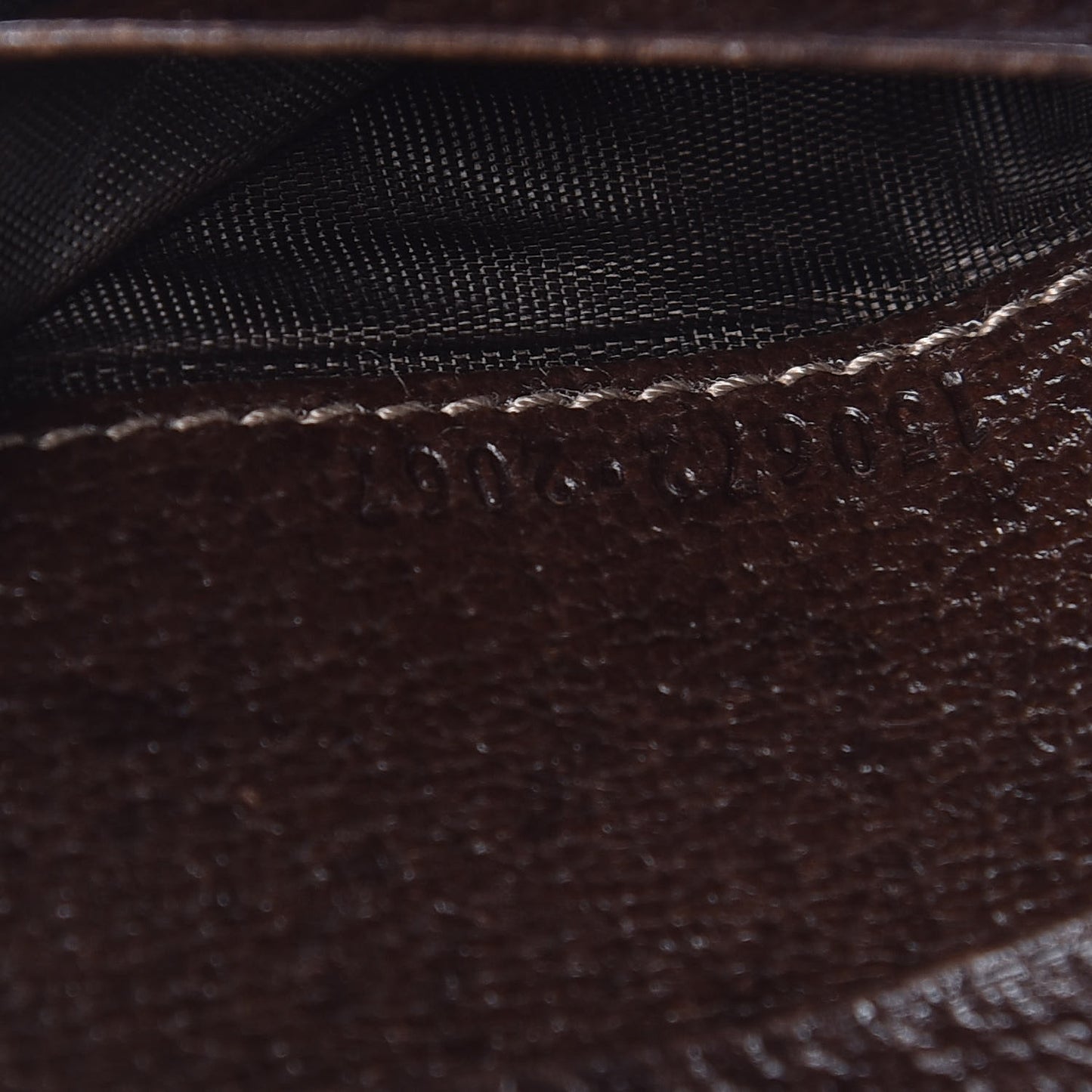 Horsebit Canvas Treasure Compact Wallet Dark Brown
