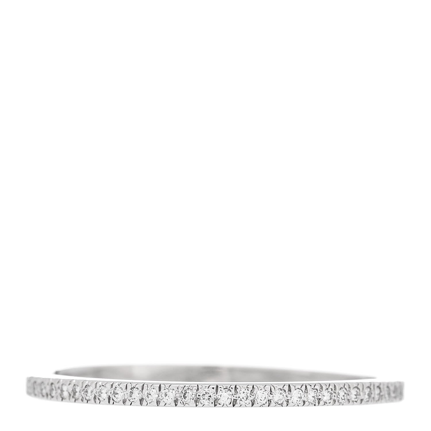 Tiffany Platinum Diamond Lucida Half Circle Ring 57 8 1 of 4
