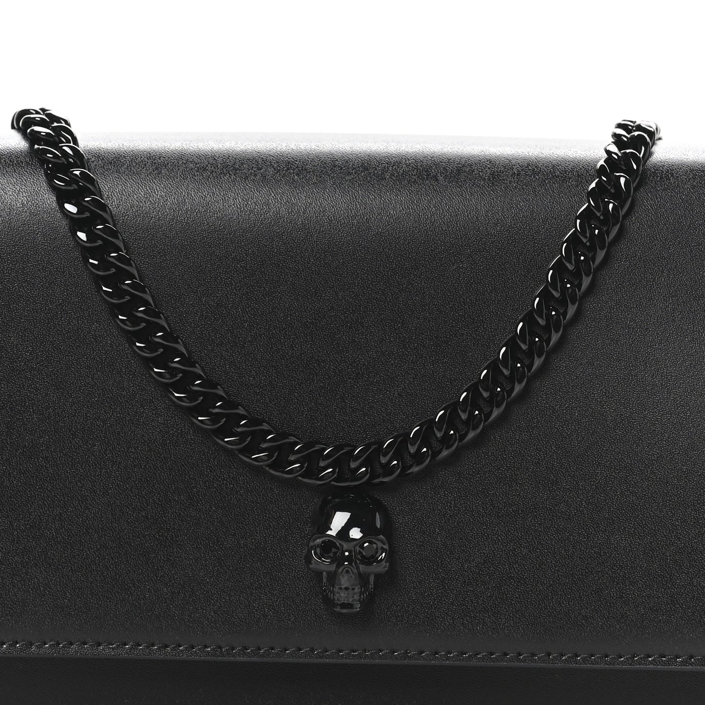 Calfskin Skull Small Crossbody Bag Black