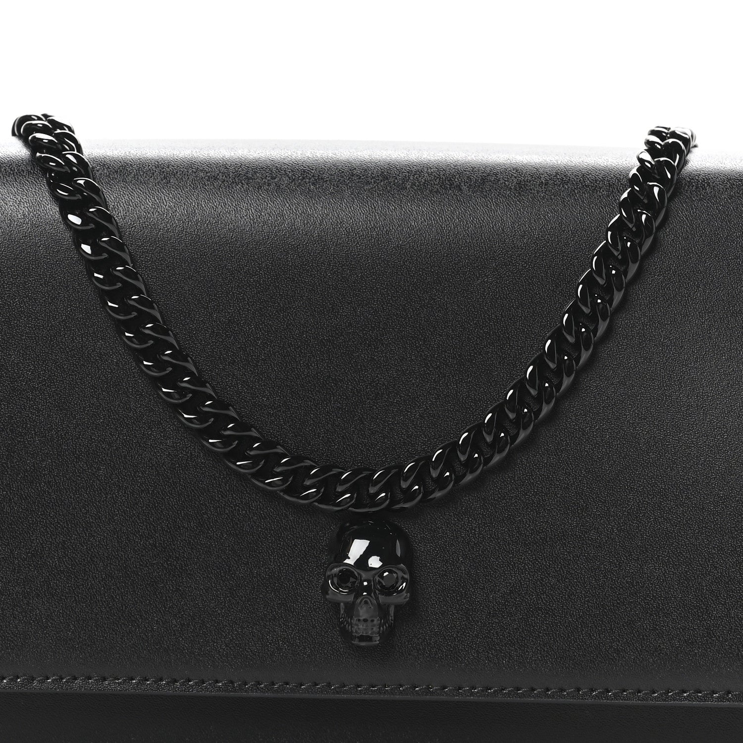 Alexander McQueen Calfskin Skull Small Crossbody Bag Black 7 of 10