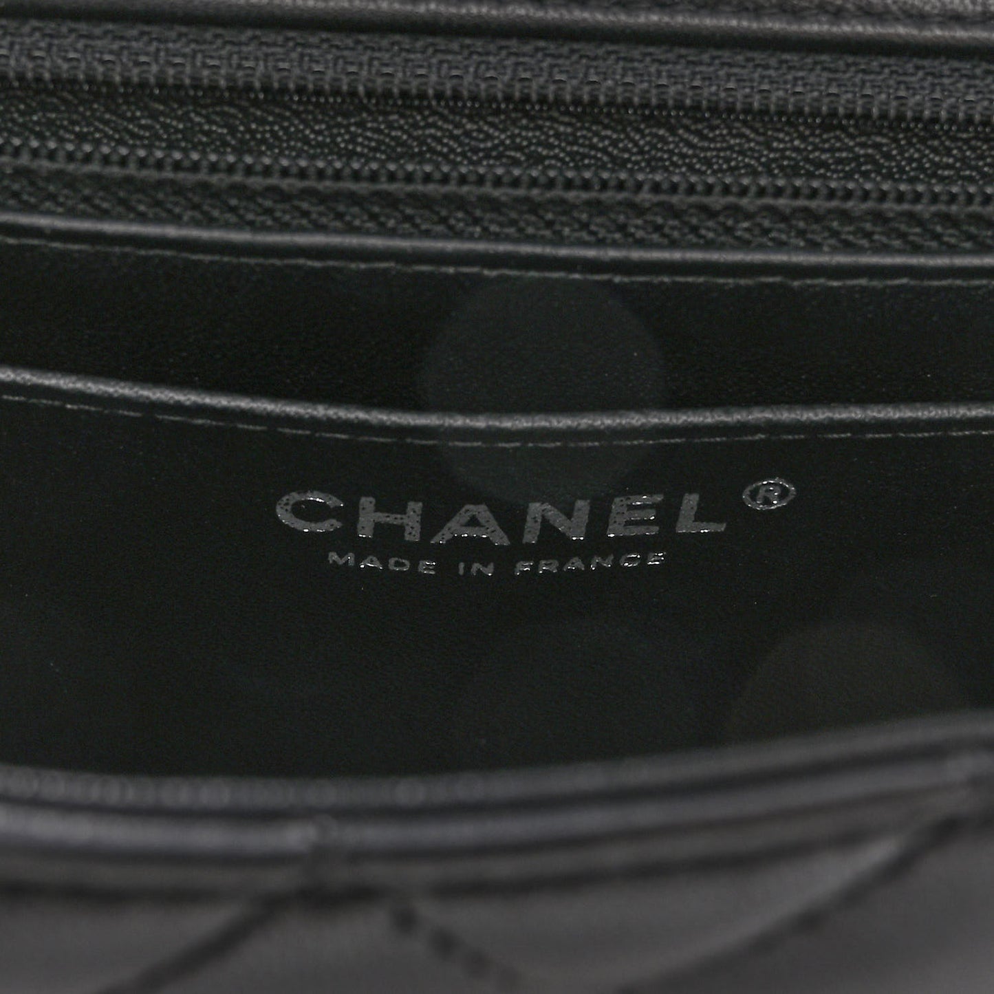 Lambskin Quilted Mini Rectangular Flap Black