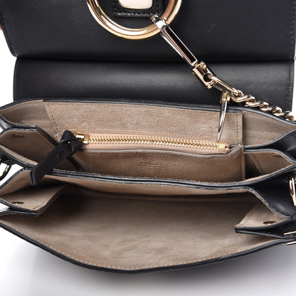 Chloe Large Grain Lambskin Shiny Goatskin Small Faye Shoulder Bag Black 5 of 9
