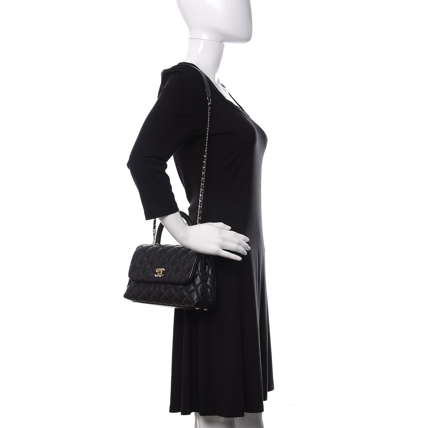 Chanel Caviar Quilted Mini Coco Handle Flap Black 2 of 11
