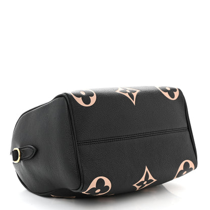 Louis Vuitton Empreinte Monogram Giant Speedy Bandouliere 25 Black Beige 4 of 11