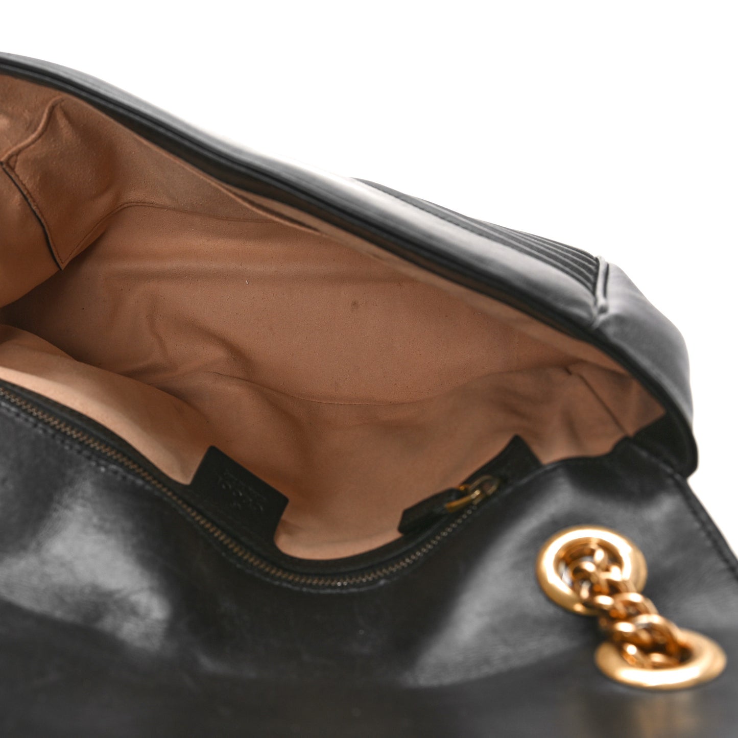 Calfskin Matelasse Medium GG Marmont Shoulder Bag Black