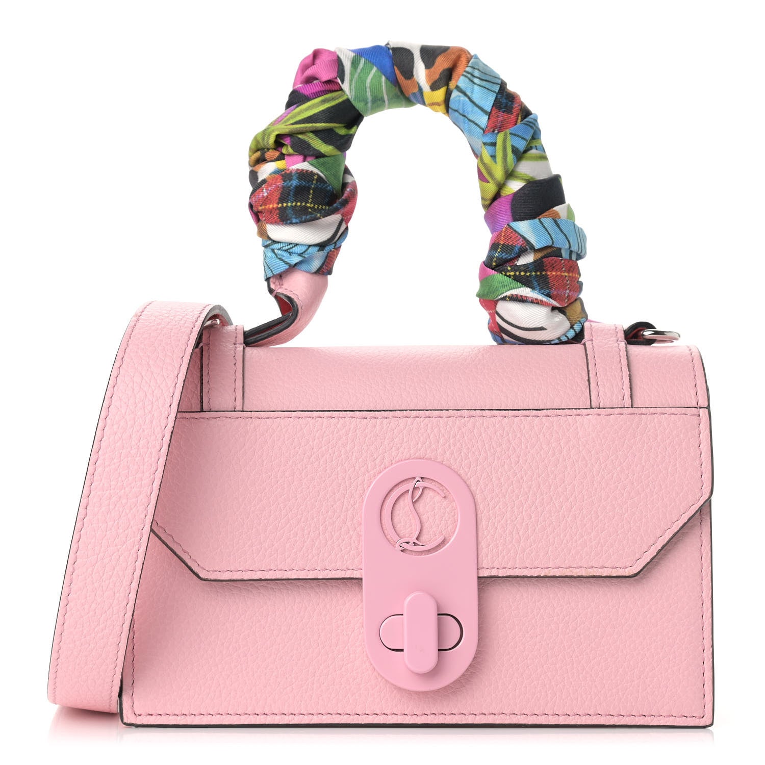Christian Louboutin Grained Calfskin Mini Elisa Top Handle Bag Pink 1 of 8