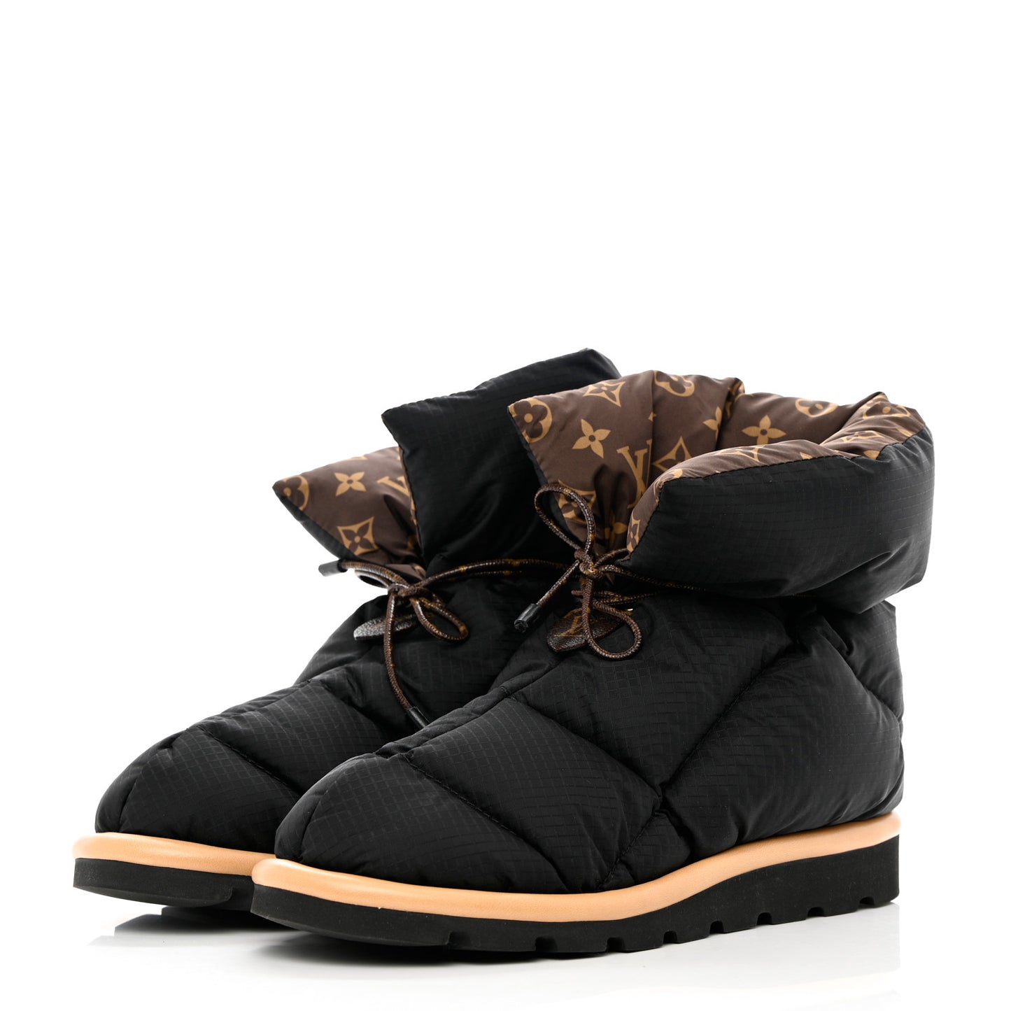 Nylon Monogram Pillow Comfort Ankle Boot 40 Black