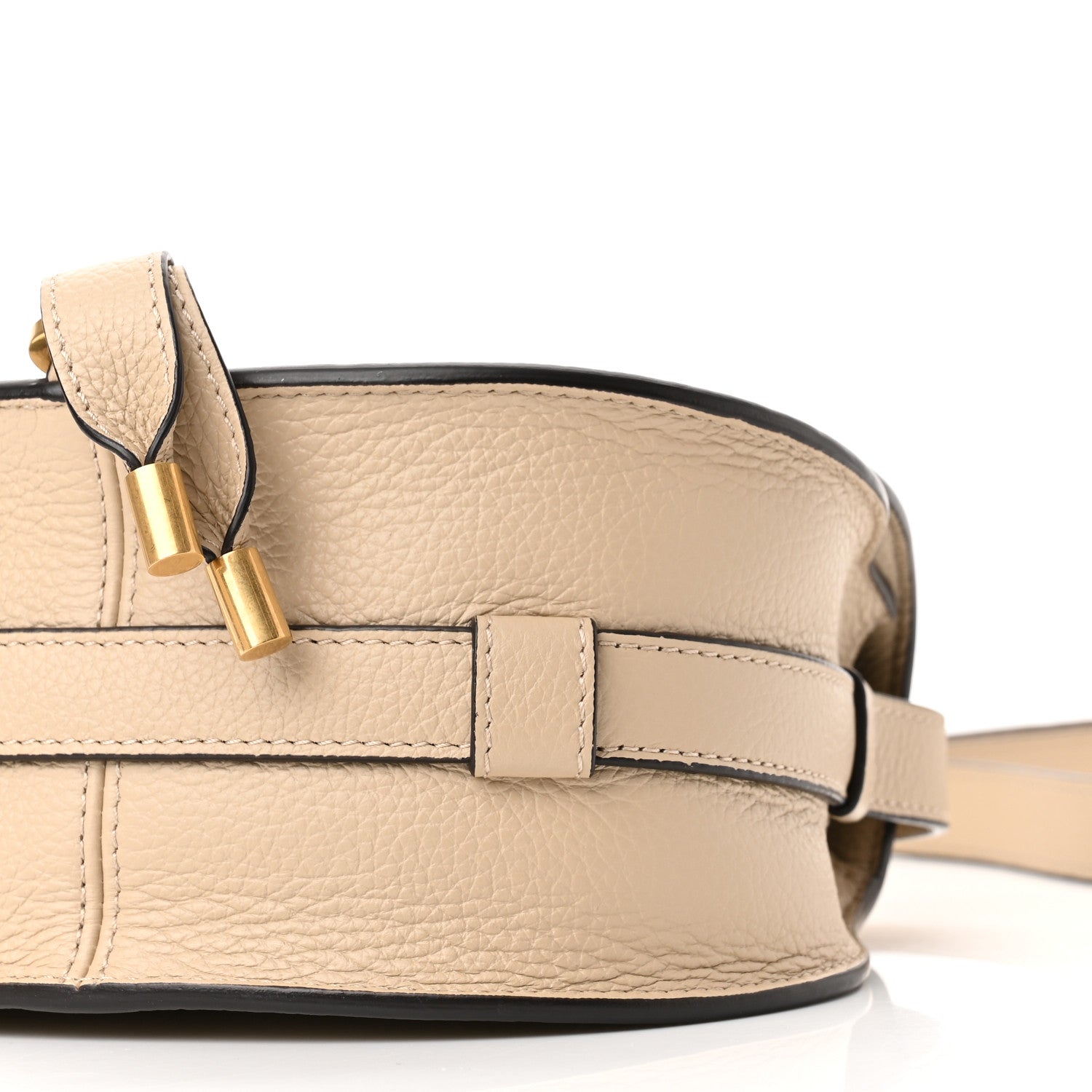 Chloe Calfskin Mini Marcie Round Crossbody Bag Root Beige 8 of 8