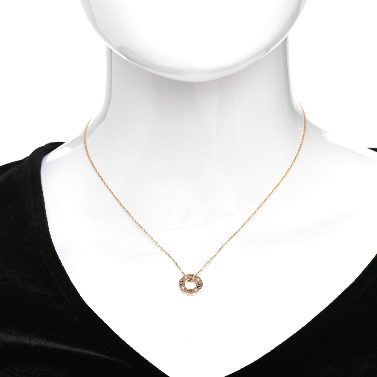 18K Rose Gold Diamond Atlas Pierced Pendant Necklace
